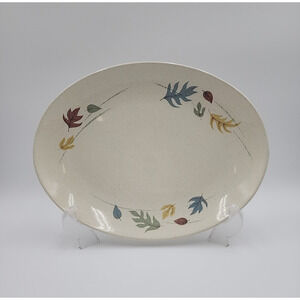 Franciscan Earthenware Serving Platter 13.75" x 10.25" Autumn Leaves Pattern